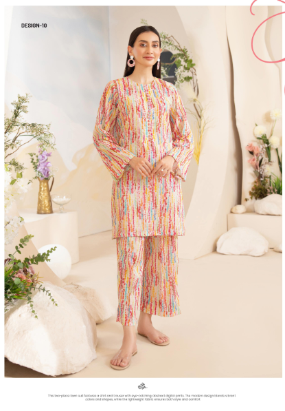 AAHNA VOLUME 1 UNSTITCHED PRINTED TWO PIECE COLLECTION 10