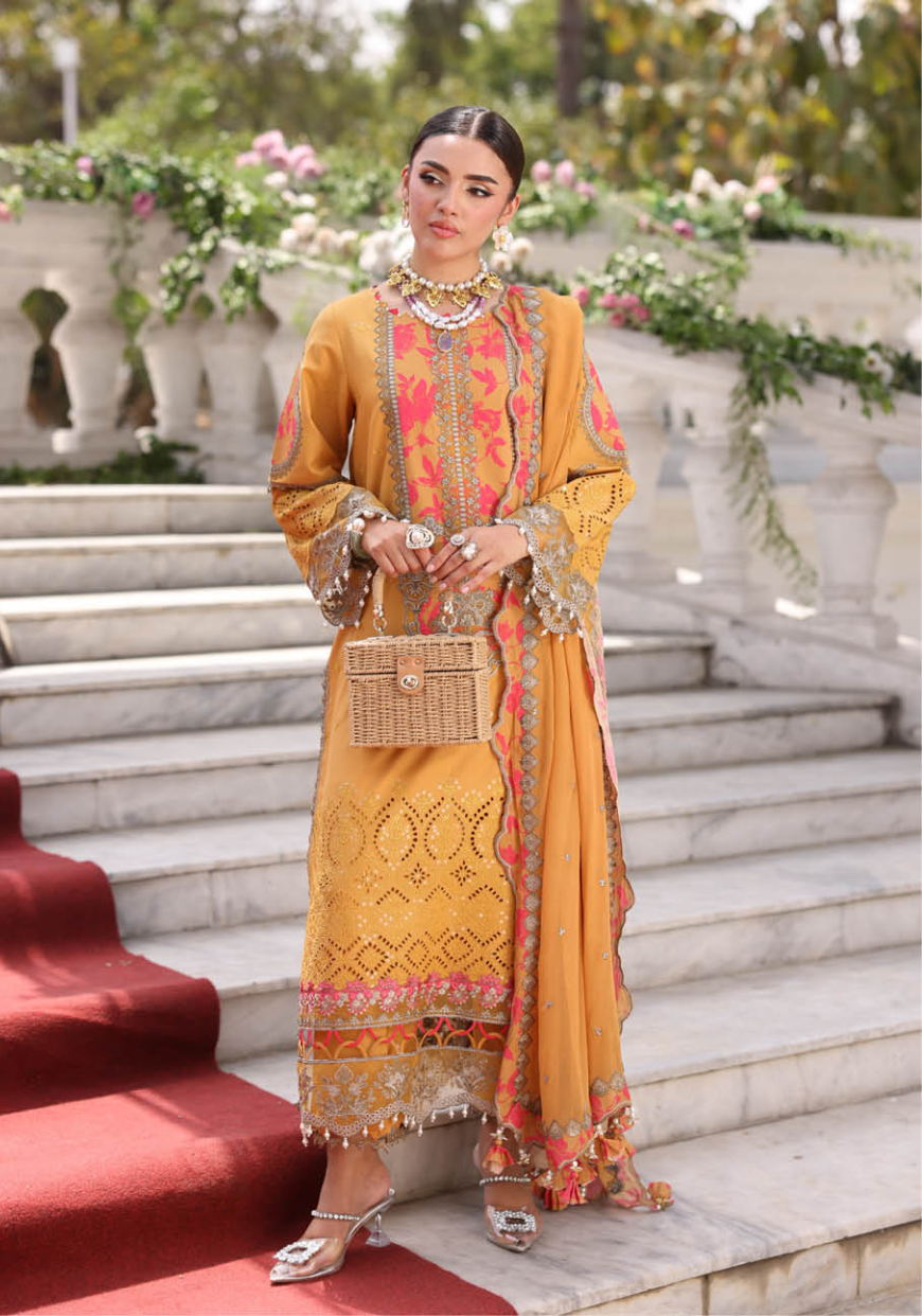 Charizma Tabeer Festive Eid Collection Premium Chiffli Lawn suit with Embroidered Chiffon Dupatta vol.2