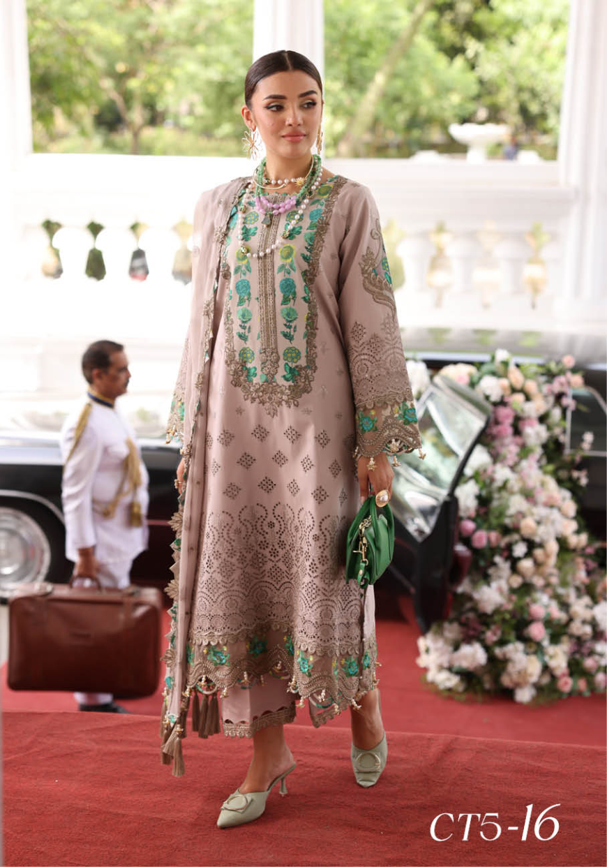 Charizma Tabeer Festive Eid Collection Premium Chiffli Lawn suit with Embroidered Chiffon Dupatta vol.2