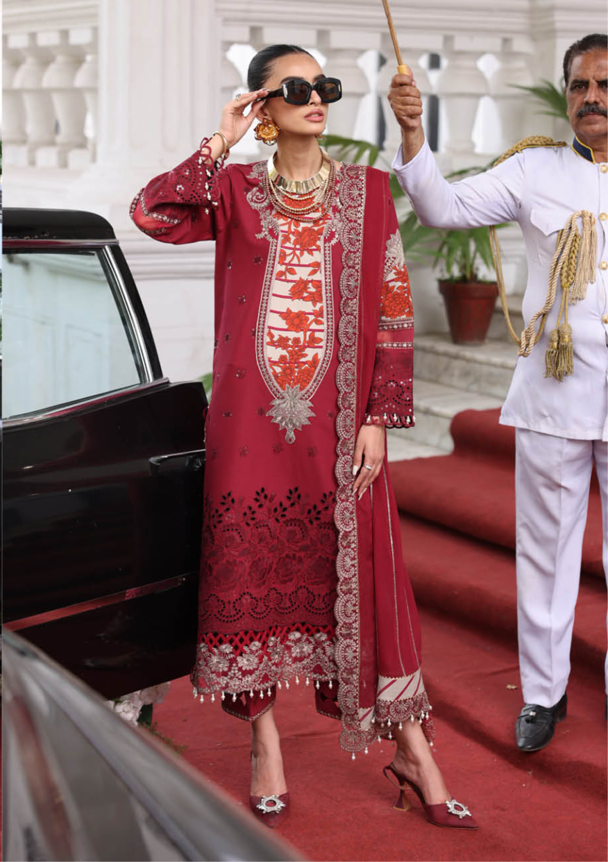 Charizma Tabeer Festive Eid Collection Premium Chiffli Lawn suit with Embroidered Chiffon Dupatta vol.2