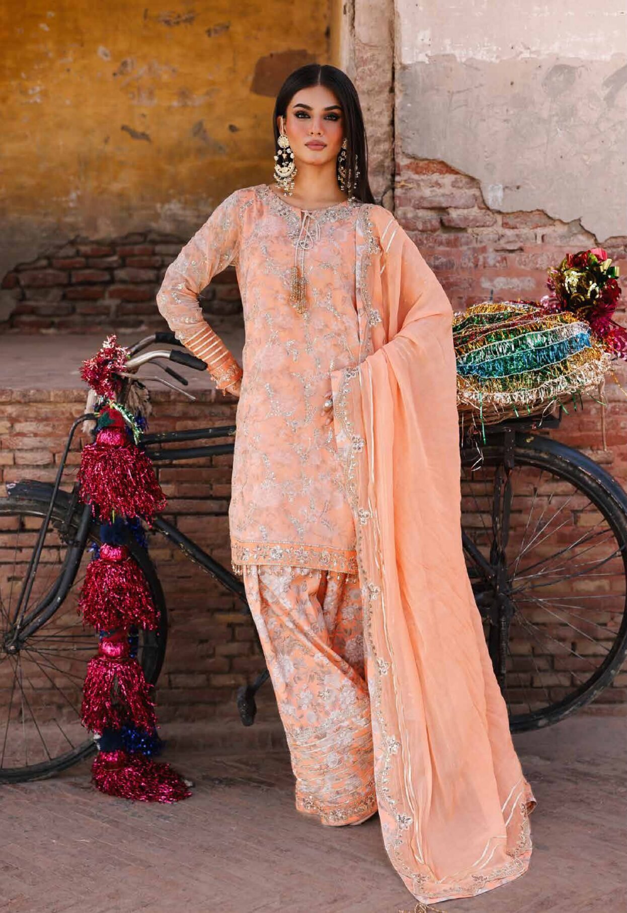 Vasal by Charizma Premium Embroidered Formal chiffon collection with Embroidered Pure chiffon Dupatta (Copy)