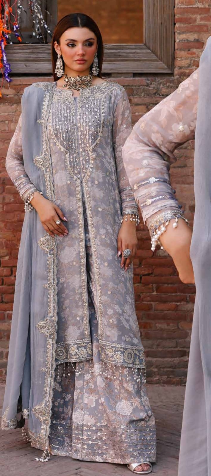 VASAL  BY CHARIZMA  EMBROIDERED FORMAL CHIFFONE SHIRT WITH EMBROIDERY PURE CHIFFONE DUPPATA & TROUSER   4PCS COLLECTION  (INCLUDED INNER SHIRT)