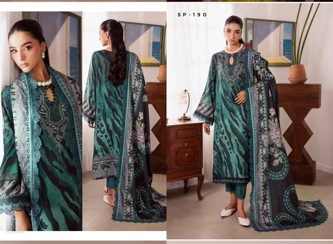 Signature print by Nurèh Printed linen Jacquard collection with jacquard wool shawl ( FREE SHIPPING )