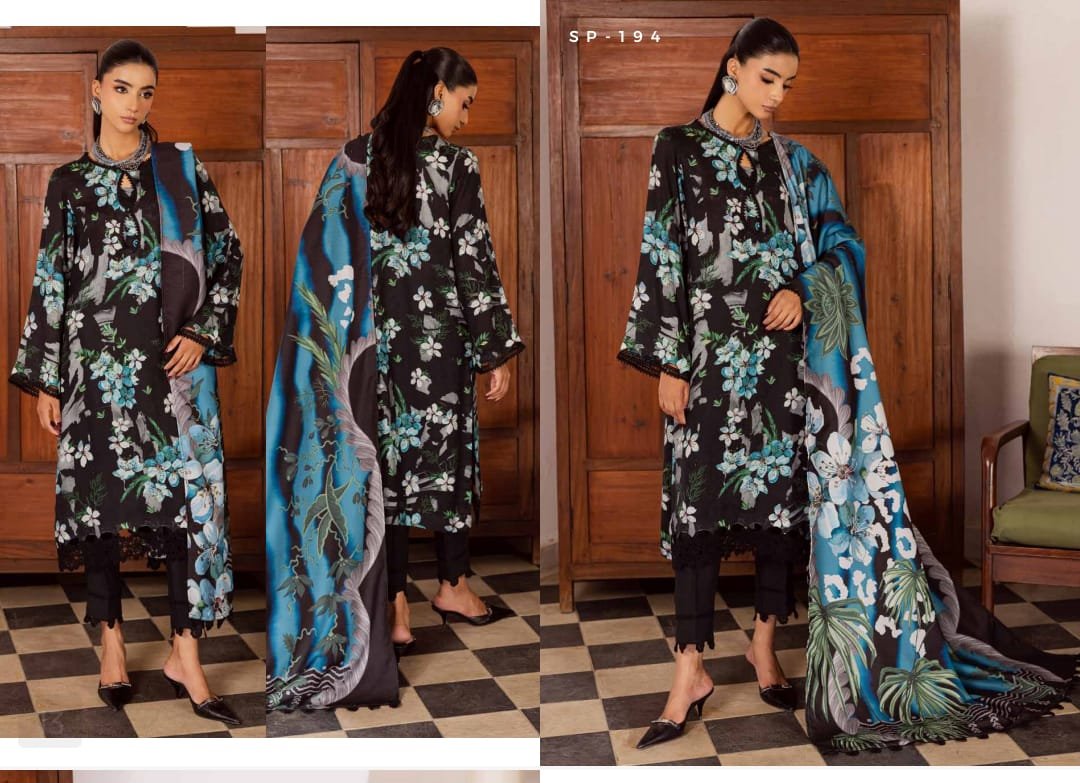 Signature print by Nurèh  Printed linen Jacquard collection with jacquard wool shawl ( FREE SHIPPING )