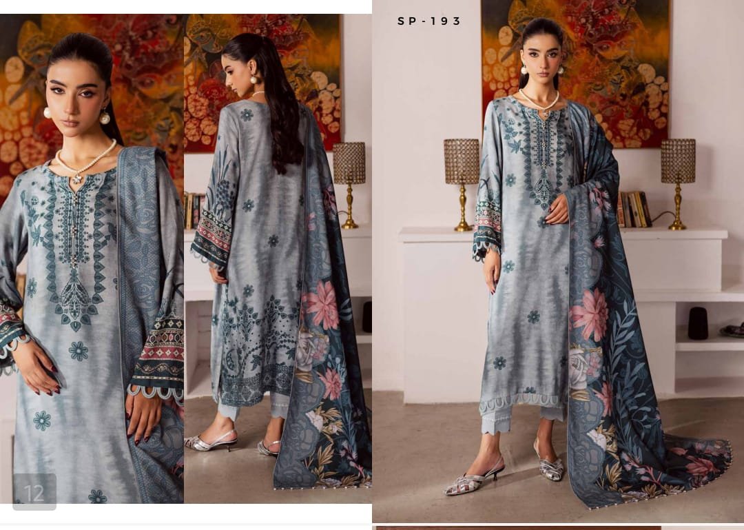 Signature print by Nurèh  Printed linen Jacquard collection with jacquard wool shawl ( FREE SHIPPING )