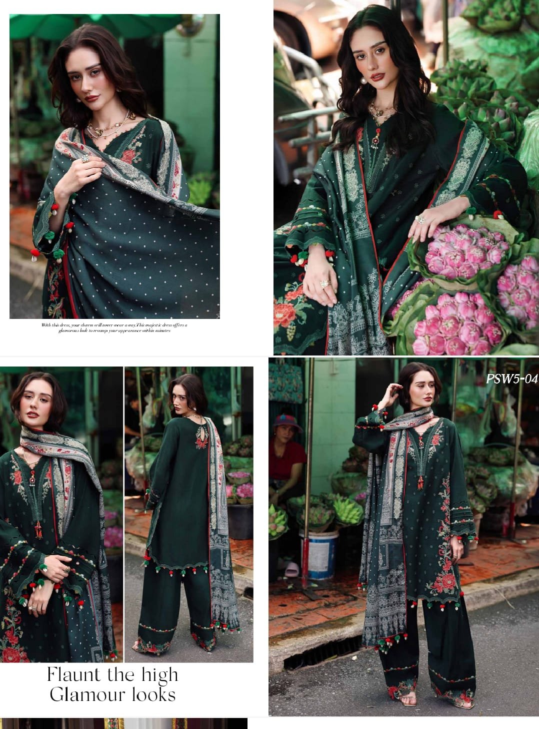 Charizma Posheema Embroidered Peach Leather Winter with Embellished Printed Shawl Vol.1 ( FREE SHIPPING )