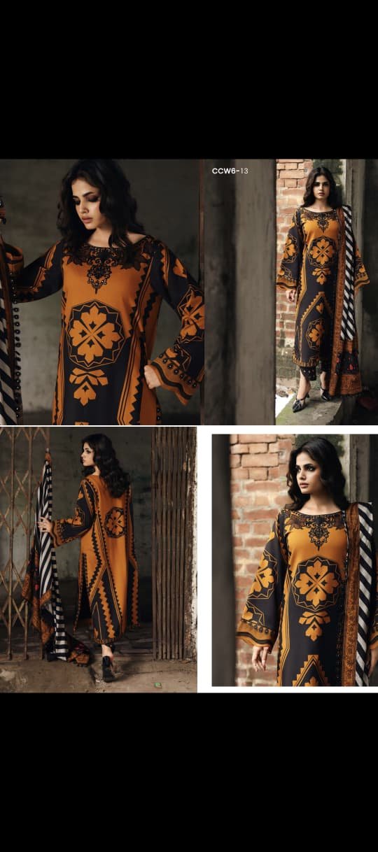 CHARIZMA COMBINATION UNSTITCHED LINEN COLLECTION EMBROIDRED LINEN WITH EMBROIDRED IRISH LINEN SHAWL ( FREE SHIPPING )