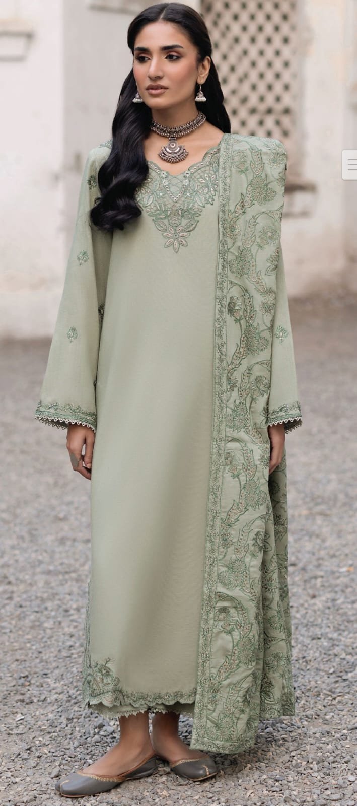 MEHR BY CELTS EMBROIDERED SHAWL WINTER COLLECTION